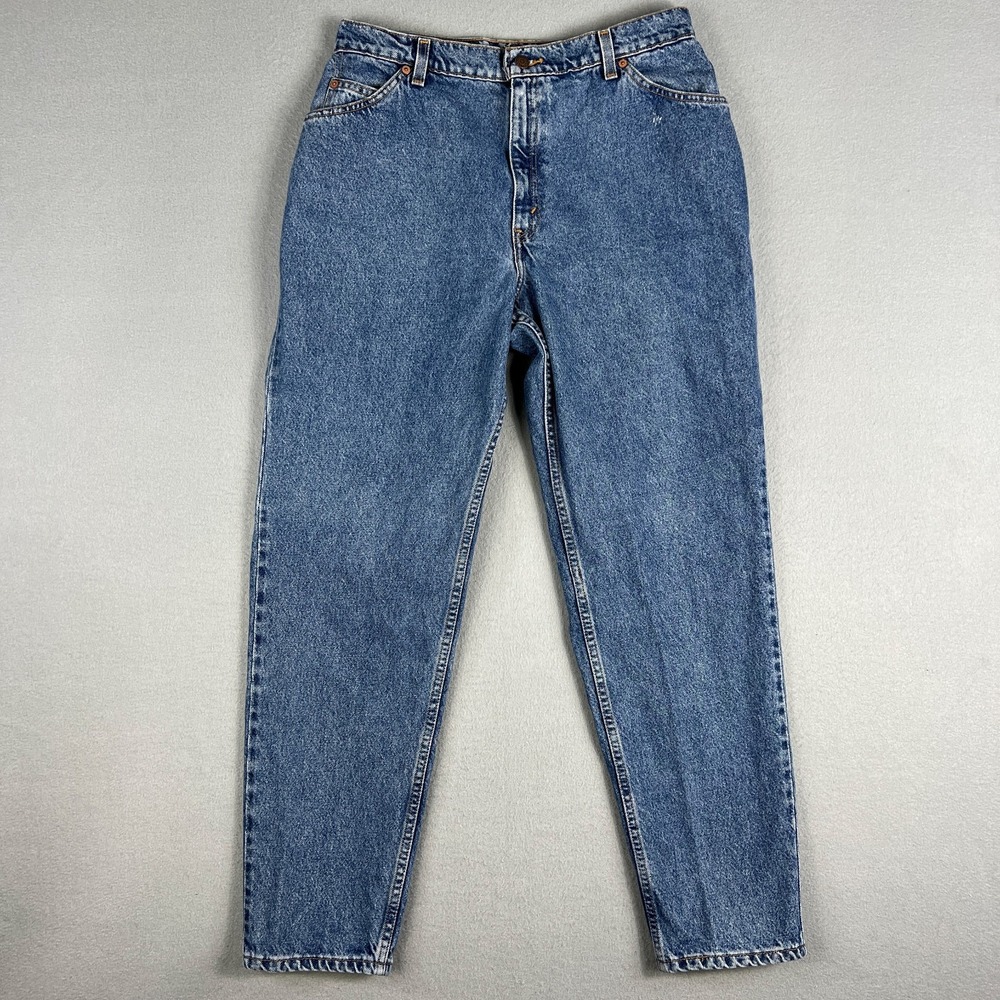 VTG Levis 951 Jeans Fit Womans 12 Blue Denim Orange Tab Tapered High Rise 90s